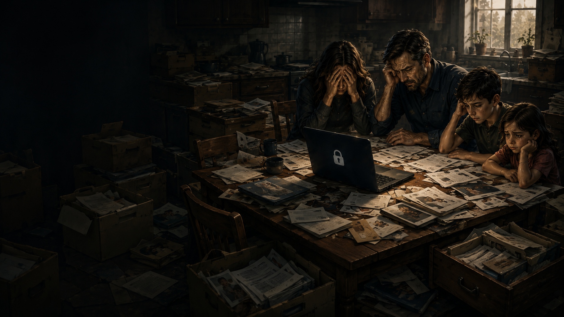 A family without a plan — frozen accounts, locked devices, searching while grieving
